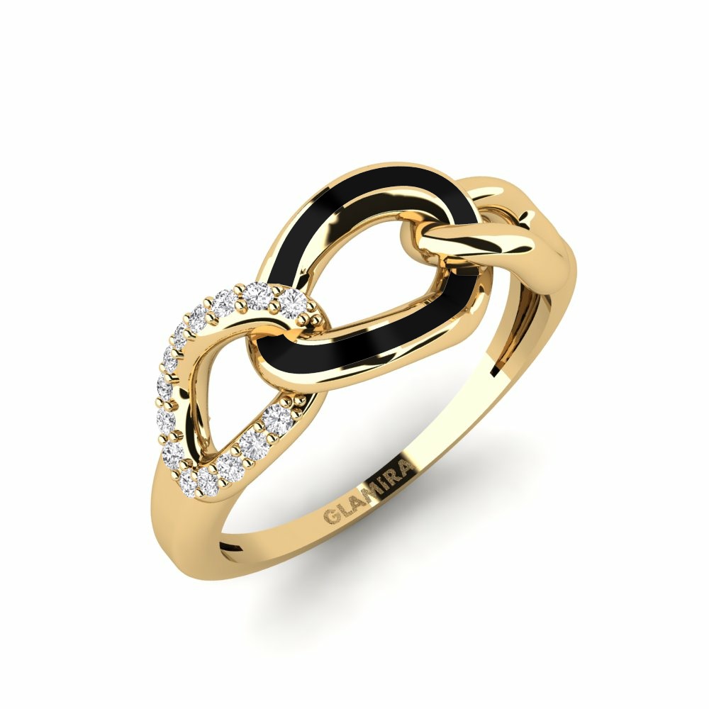 Fashion Ring Srengenge Gelbgold 585 Weißer Saphir