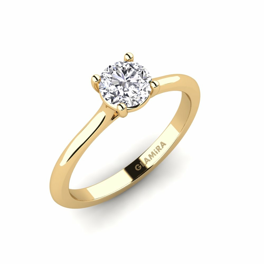 Klassischer Solitär Ring Pavon Gelbgold 585 Diamant