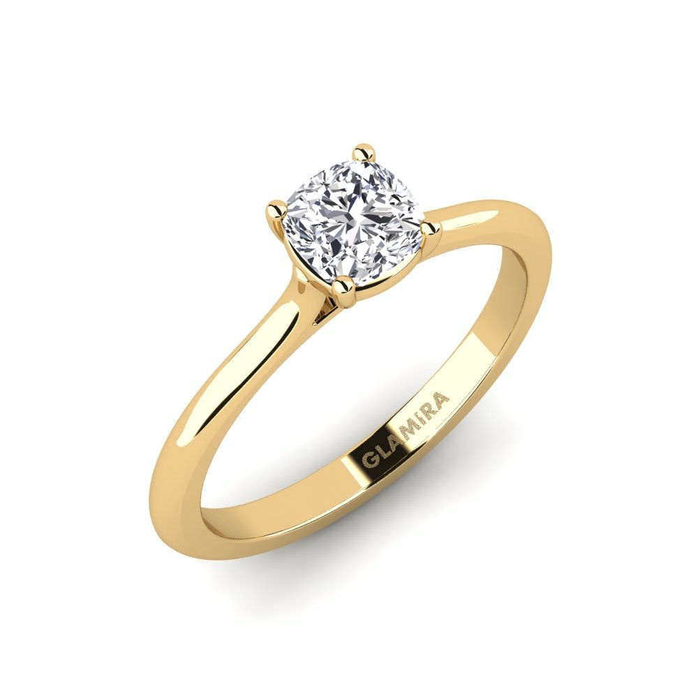 Klassischer Solitär Ring Podode Gelbgold 585 Diamant
