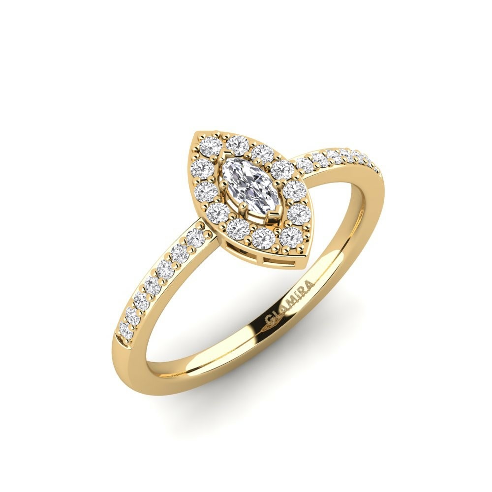 Halo Ring Roplasista Gelbgold 585 Diamant