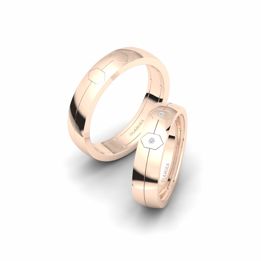 Simple Spectacular Route 5 mm Rotgold 585 Zirkonia